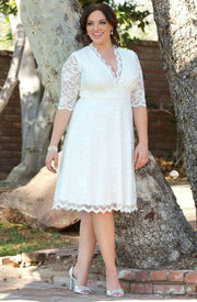 Bella Lace Dress in Ivory