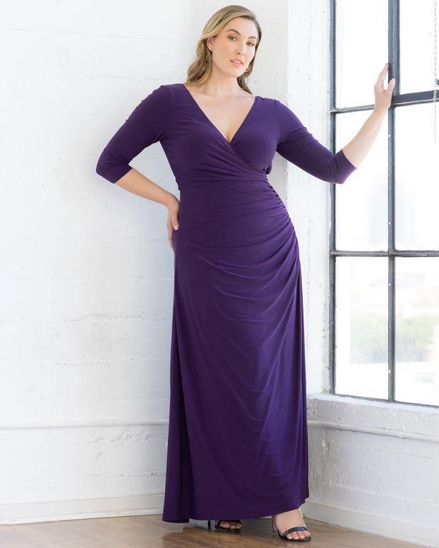 Gala Glam Evening Gown in Plum