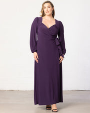 Modern Muse Wrap Gown in Imperial Plum