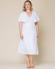 Lucy Eyelet Dress in White