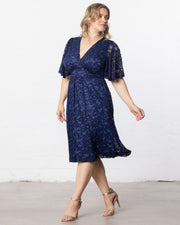 Starry Sequined Lace Cocktail Dress in Nocturnal Navy Sequins