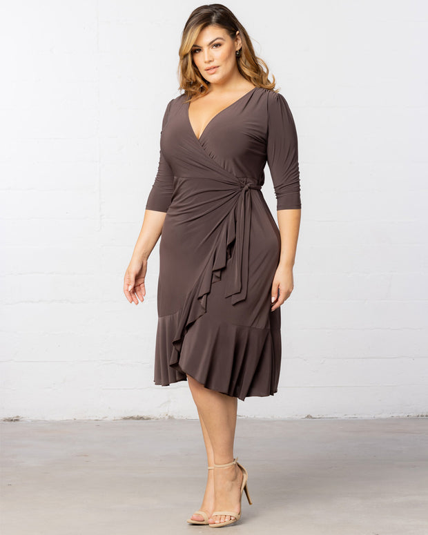 Whimsy Wrap Dress in Java