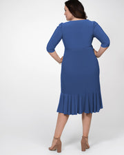 Whimsy Wrap Dress in Slate Blue