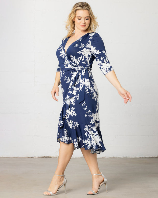 Flirty Flounce Wrap Dress