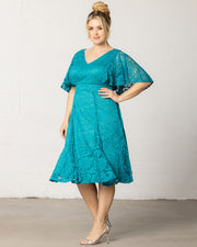 Camille Lace Cocktail Dress Teal Topaz