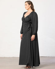 Modern Muse Wrap Gown in Midnight Star