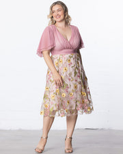 Lillian Embroidered Cocktail Dress Dawn Garden