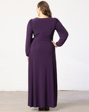 Modern Muse Wrap Gown in Imperial Plum