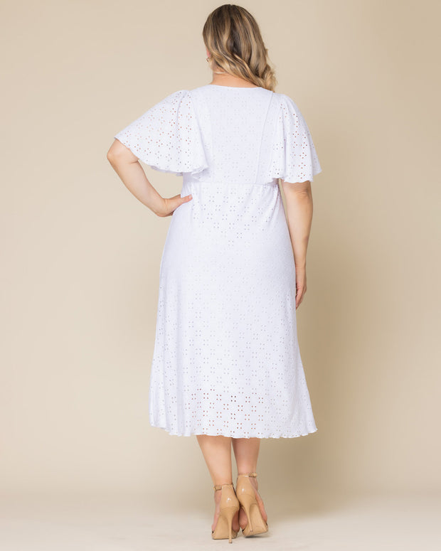 Lucy Eyelet Dress in White