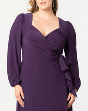 Modern Muse Wrap Gown in Imperial Plum