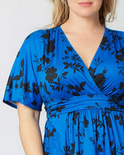 Encore Print Top in Blue Flora Impressions