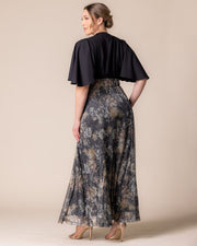 Avisa A-Line Evening Gown in Gilded Florals