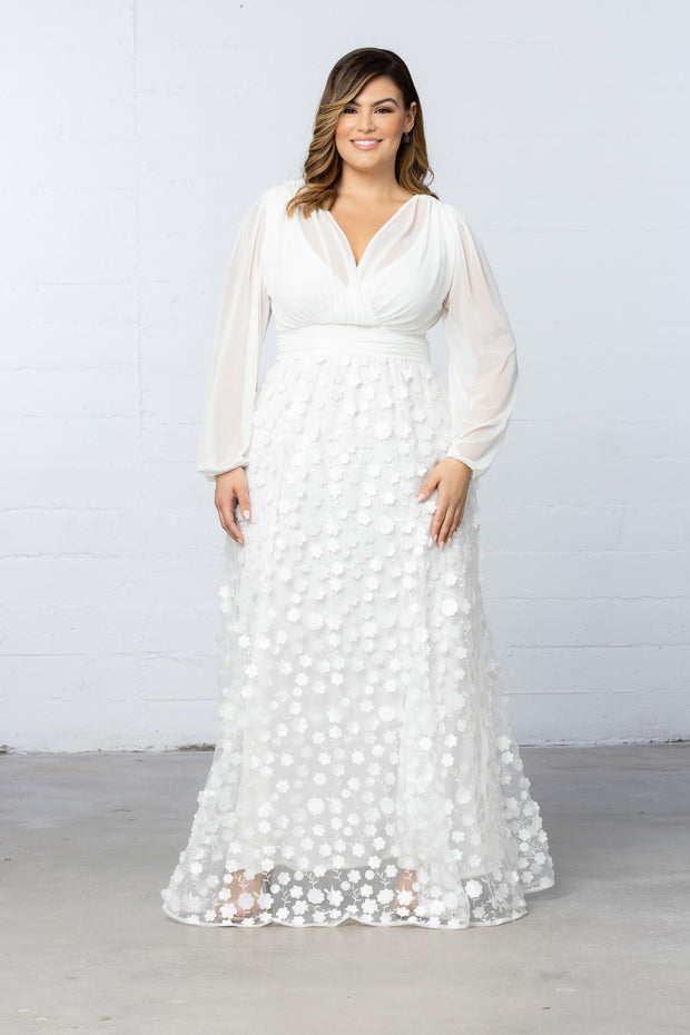 Enchanted Garden Long Sleeve Wedding Gown