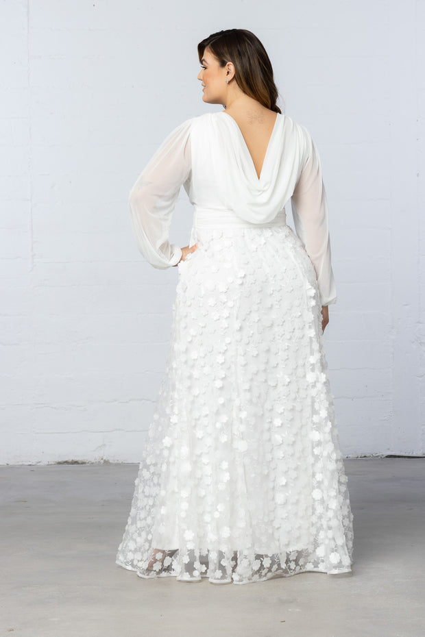 Enchanted Garden Long Sleeve Wedding Gown