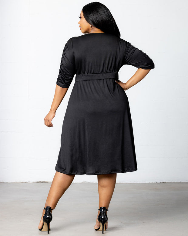 Gabriella Dress in Black Noir