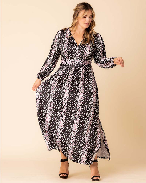 Kelsey Long Sleeve Maxi Dress in Nightshade Floral
