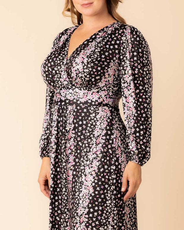 Kelsey Long Sleeve Maxi Dress in Nightshade Floral