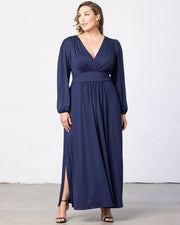 Kelsey Long Sleeve Maxi Dress in Nouveau Navy