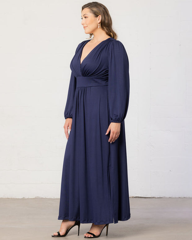 Kelsey Long Sleeve Maxi Dress in Nouveau Navy