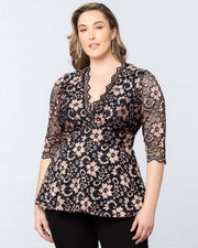 Limited Edition Luxe Lace Top in Rose Gold