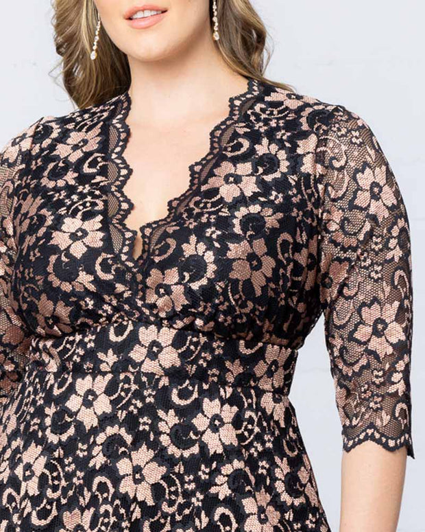 Limited Edition Luxe Lace Top in Rose Gold