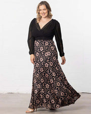 Mon Tresor Lace Evening Gown in Rose Gold