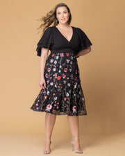 Lillian Embroidered Cocktail Dress