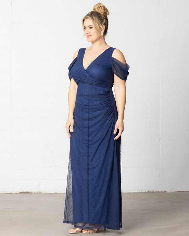 Seraphina Mesh Gown in Navy