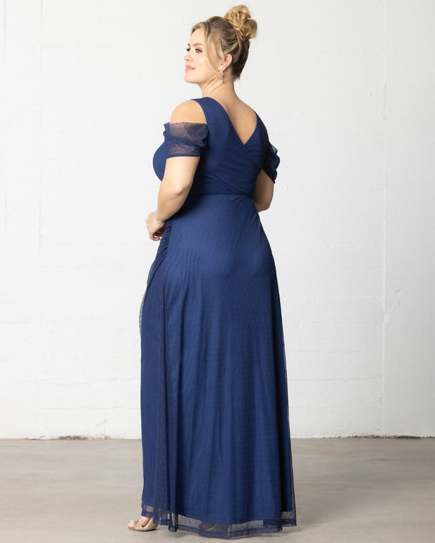 Seraphina Mesh Gown in Navy