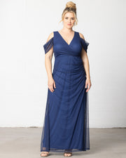 Seraphina Mesh Gown in Navy