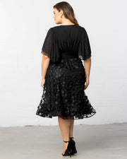 Pretty Petals Cocktail Dress in Onyx
