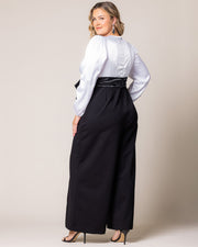 Refined Satin Jumpsuit in Black Tie Affair
