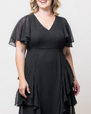 Tour De Flounce Maxi Dress in Onyx