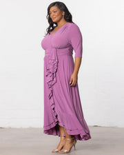 Veronica Ruffled Evening Gown in Lilac