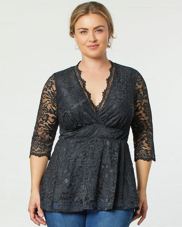 Linden Lace Top in Black