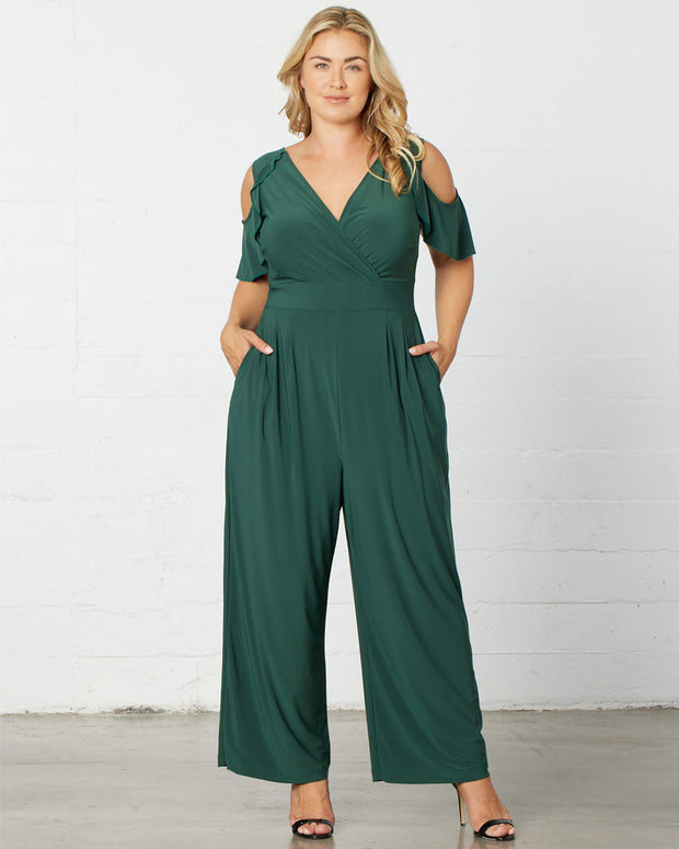 Tastemaker Jumpsuit in Hunter Green