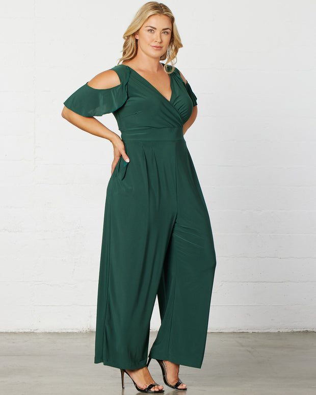 Tastemaker Jumpsuit in Hunter Green