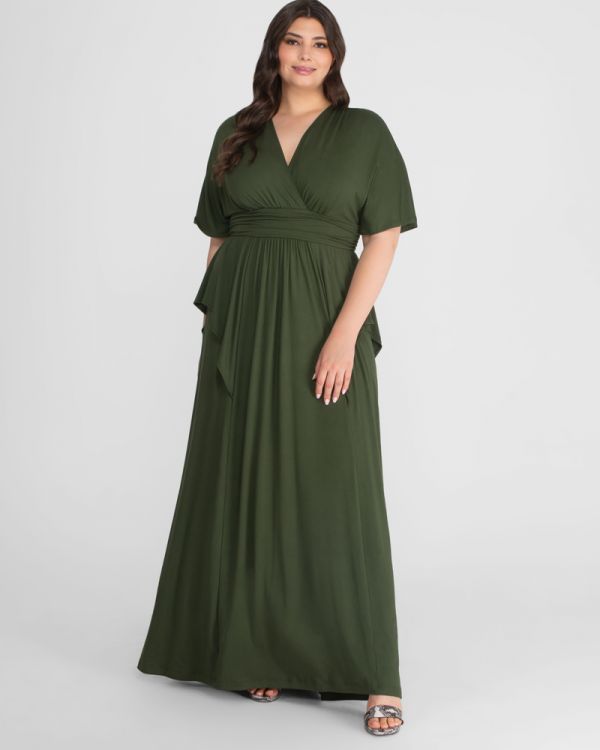 Indie Flair Maxi Dress in Olive