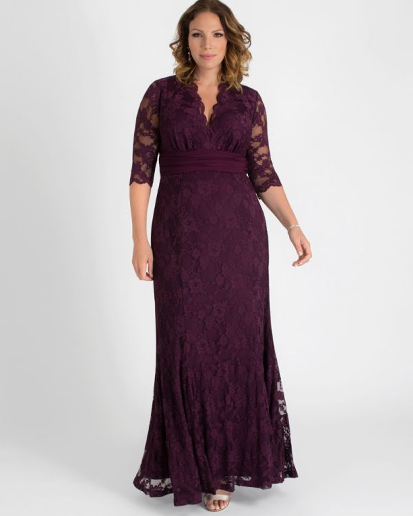 Screen Siren Lace Gown in Amethyst