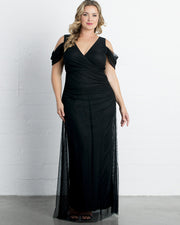 Seraphina Mesh Gown in Onyx