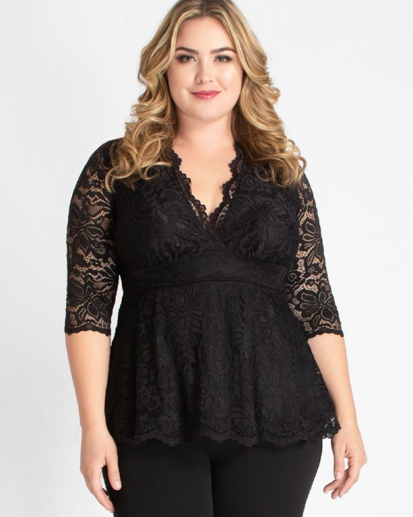 Linden Lace Top in Black