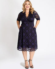 Mon Cherie Lace Dress in Violet Noir