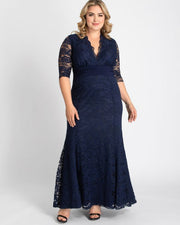 Screen Siren Lace Gown in Noctural Navy