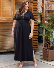 Vienna Maxi Dress in Black Noir