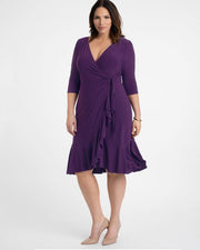 Whimsy Wrap Dress in Plum Passion