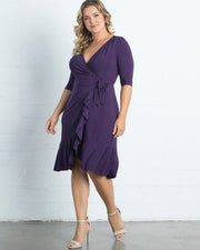 Whimsy Wrap Dress in Plum Passion