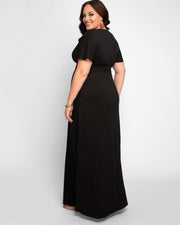 Vienna Maxi Dress in Black Noir