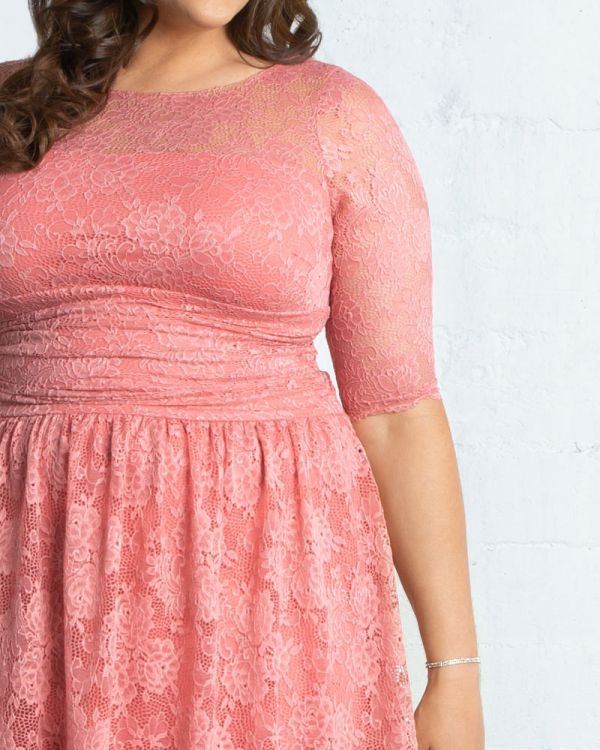 Luna Lace Dress in French Rose