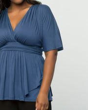 Promenade Top in Denim