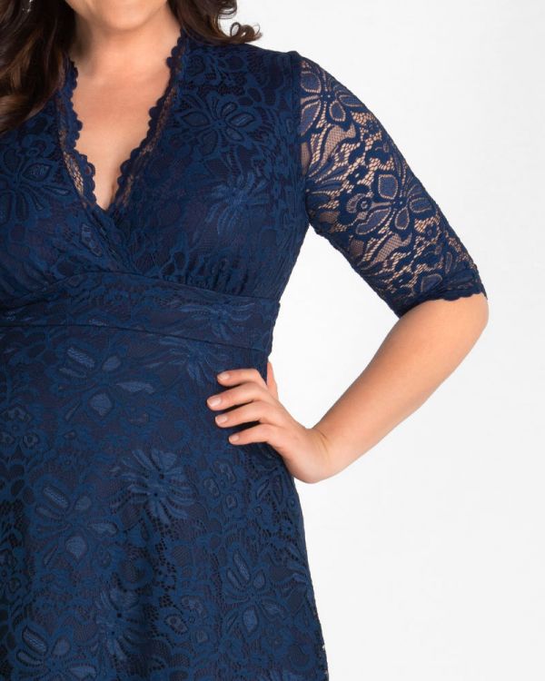 Mademoiselle Lace Dress in Navy